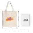 thumbnail image 3 of Stylish Canvas Tote Bag with Vibrant Orange and Pink Splash Design - Perfect for Shopping Travel and Parties, 3 of 4