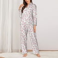 thumbnail image 2 of Sikiie Floral Women's Long-Sleeve Shirt and Full-Length Bottom Pajama Set (s-xxl)-X-Large, 2 of 7
