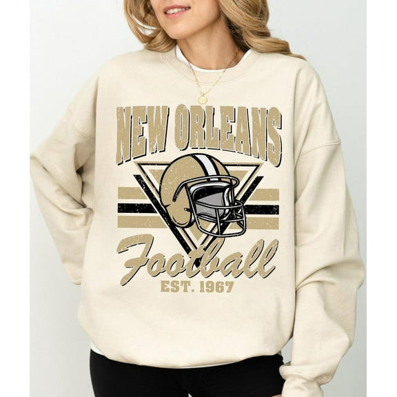 New Orleans Football Retro Style Sweatshirt, Sunday Football Shirt, Game Day Sweat