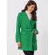 thumbnail image 3 of Abrigo De Solapa Con Cinturón De Invierno Con Bolsillos Cuello Chal Para Mujeres Verde Oscuro L, 3 of 6