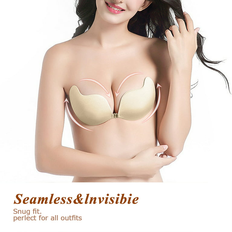 Adhesive bra strapless sticky silicone bra push up invisible
