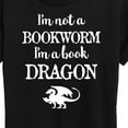 thumbnail image 3 of Instant Message - I'm A Book Dragon - Women's Short Sleeve Graphic T-Shirt, 3 of 6