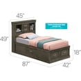 thumbnail image 6 of Glory Furniture Louis Phillipe Twin Storage Bed in Gray, 6 of 7
