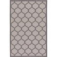 thumbnail image 1 of Unique Loom Trellis Collection Lattice Border Transitional Indoor and Outdoor Flatweave Area Rug, 5' 3" x 8', Gray/Dark Gray, 1 of 2