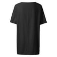 thumbnail image 5 of Riforla Women V Neck Top Shirt Pullover Solid Color Comfortable Shirt Short Sleeve Loose Elegant Shirt Dress Womens Tops Casual Black XXXL, 5 of 5