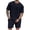 Navy #33, variant on Dresfit 2 Piece Outfits Mens Short Sleeve Crew Neck T Shirts Match Shorts 2 Piece Sets 2026 Summer Lounge Oversize Short Sets Lightweight Drop Shoulder Tracksuit 4XL
