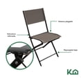 thumbnail image 3 of Juego De Jardin 6 Piezas Sillas Exterior Mesa Con Sombrilla gris oscuro, 3 of 8