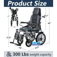 thumbnail image 3 of NOMIGO Electric Wheelchair for Adults Folding Portable All Terrain Electric Wheelchair for Home Airline Approved Easy to Transport Battery 20AH 700W Silver, 3 of 9