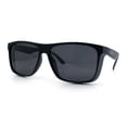 thumbnail image 4 of Mens Polarized Color Mirror Windbreaker Horn Rim Plastic Sunglasses All Black, 4 of 8