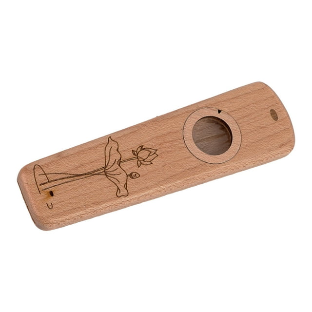 Wood Kazoo Lightweight Guitar Partner Portable Flute Musical Instrument With Flute Membrane For Choirs