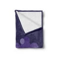 thumbnail image 2 of Colorful Soft Flannel Fleece Throw Blanket, Night at Campsite Scene in the Forest Woodland Under Moon Sky, Cozy Plush for Indoor and Outdoor Use, 50" x 70", Dark Purple Lilac Violet, by Ambesonne, 2 of 5