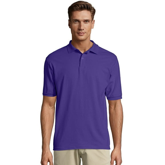 Hanes Men's Cotton-Blend EcoSmartÂ® Jersey Polo - 054X