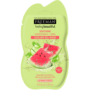 Freeman Feeling Beautiful Watermelon & Aloe Cooling Gel Mask, 0.5 fl oz.