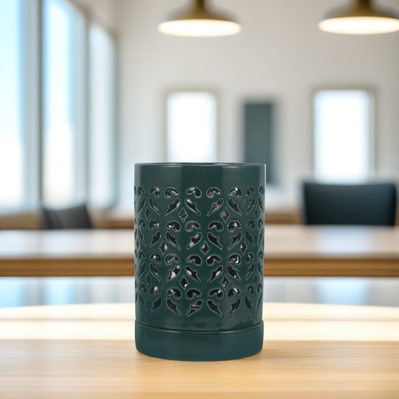 ETEREAUTY Green Orchid Decorative Pot with Drainage Holes for Indoor and Outdoor Plants, Stylish Plant Container