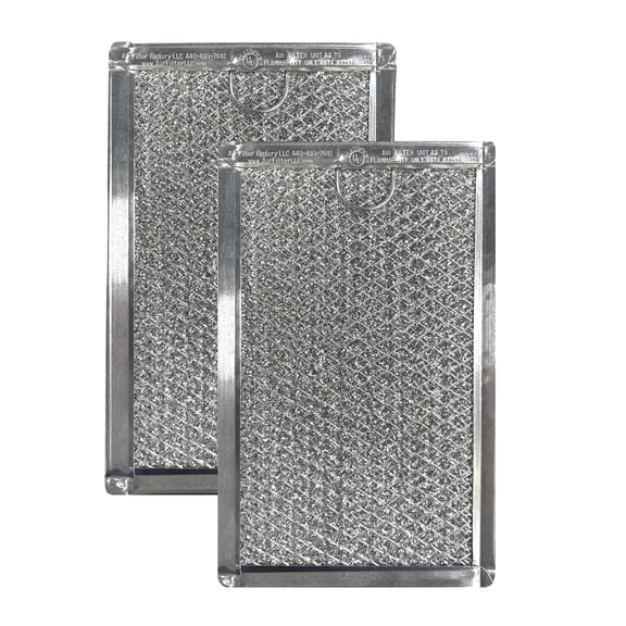 Air Filter Factory Replacement for 258 Whirlpool Aluminum Mesh Grease Filter 2-Pack