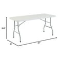 thumbnail image 2 of National Public Seating 30” x 60” Heavy Duty Folding Table, Speckled Grey, 2 of 9