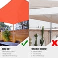 thumbnail image 5 of Yescom 13x7FT 97% UV Block Rectangle Sun Shade Sail Outdoor Patio Pool Garden Yard Lawn Carport Net Watermelon Red, 5 of 11