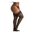 thumbnail image 2 of On the Go Women's Thigh Highs (3 Pair Pack, Black, Size L - Previously Q) - Lace Top Sheer Thigh High Stockings, 2 of 4