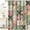 Green Patchwork, variant on Dznils Floral Shower Curtain with Hooks, Farmhouse Patchwork Fabric Bathroom Curtain, Pink, 72" x 72"