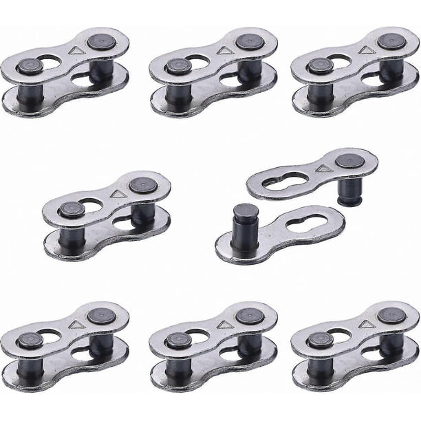 Silver 8-Piece Bicycle Chain Links Compatible with 6, 7, 8-Speed Chains ...