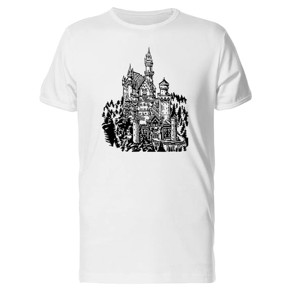 Neuschwanstein Castle Sketch Tee Men's -Image by Shutterstock