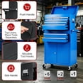 thumbnail image 4 of 24-Inch Heavy Duty 8-Drawer Rolling Tool Chest - Steel Tool Cabinet with Lockable Wheels, Removable Top Box, Sliding Drawers & Liners, Mobile Organizer for Garage, Workshop, Warehouse, 4 of 7