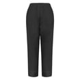 thumbnail image 4 of Casual Pants for Women High Waisted Straight Leg Linen Cropped Summer Casual Trousers for Senior Clothing, 4 of 5