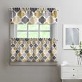 thumbnail image 2 of Boho Farmhouse Curtains 3 PCS - Vintage Floral Tribal Patterns, 27.5x24" Tier + 54x18" Valance, Semi-Sheer Privacy Panels, 2 of 2