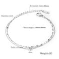 thumbnail image 3 of Yoursfs CZ Double Layer Chain Bracelet For Woman Stainless Steel for Wedding Jewelry, 3 of 4