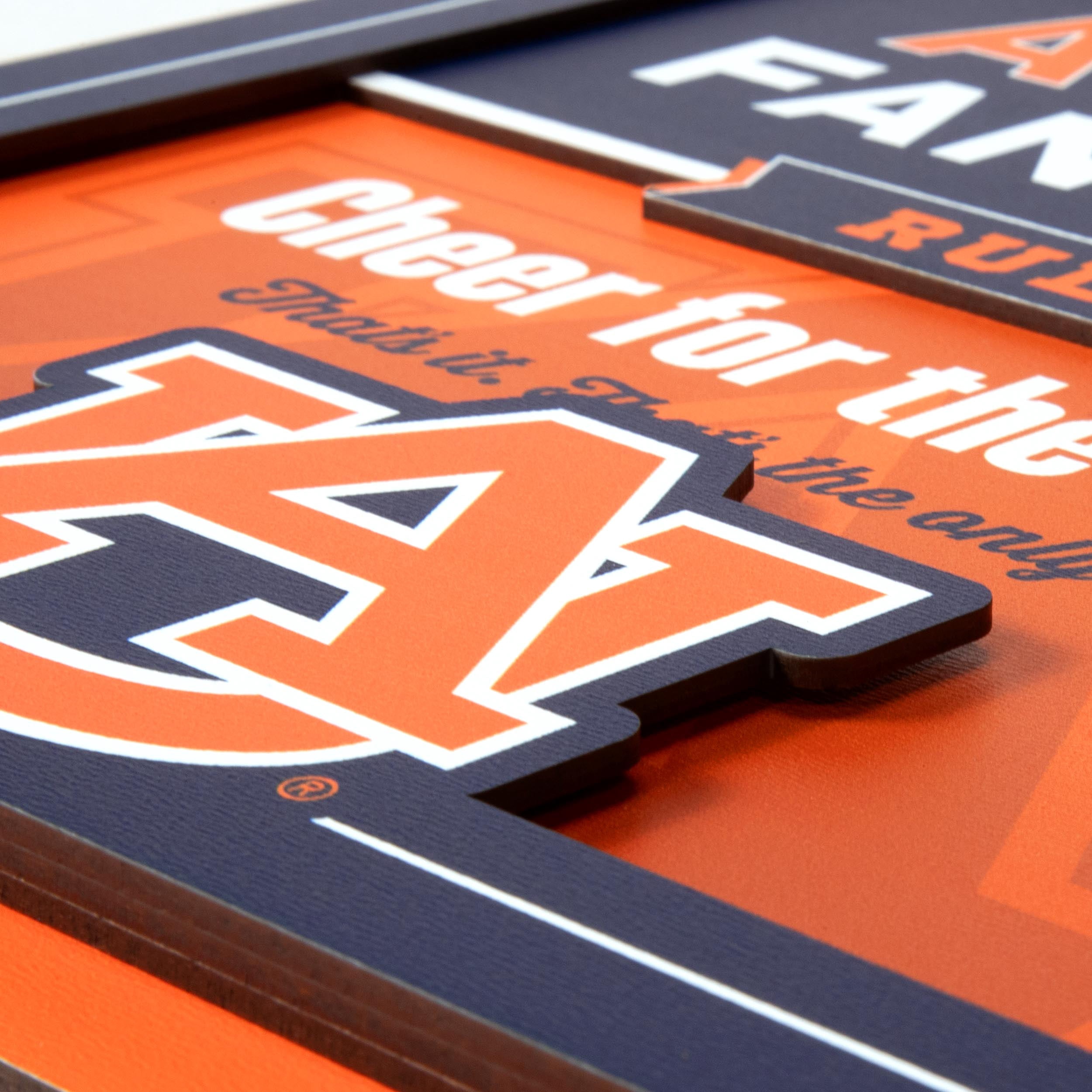 YouTheFan NCAA Auburn Tigers Fan Rules 3D Wall Art