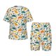 thumbnail image 1 of Balery Dinosaurs and Tropical Leaves Conjunto de Pijama Infantil de Manga Corta con Estampado – Ropa de Dormir de Algodón Suave-Medium, 1 of 6