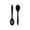 Black, variant on Pack Of 2 Silicone Cooking Spoons,Silicone Spoons For Cooking,Kitchen Spoons For Mixing, Serving, & Stirring,Non Stick Solid Color Slotted Spoons,Serving Spoon,Heat-Resistant Kitchen Utensils,Pink