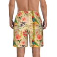 thumbnail image 3 of KLL Vintage Bird Men's Casual Summer Beach Shorts Hawaiian Shorts with Pockets-Small, 3 of 5