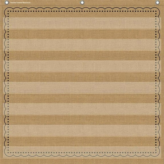 7 Pocket Chart, Burlap - 28 x 28 in.