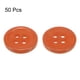 thumbnail image 3 of Uxcell 50Pcs 20L Botones de Coser 1/2" (12.5mm) Redondos Planos de Resina de 4 Agujeros para Coser Ropa DIY, Naranja, 3 of 5