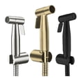 thumbnail image 2 of Rociador de grifo de cocina, construcción de acero inoxidable para un acabado negro duradero, que garantiza calidad y longevidad, rociador de bidé portátil, ideal para higiene personal y limpieza de, 2 of 5