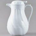 thumbnail image 3 of TrueCraftware- 64 oz/ 1.9 L Swirl Double Wall Insulated Beverage Server White Color- Thermal Coffee Carafe/Server Plastic Built-in Front ID Tag (3 included) NSF Certified Hot Beverage Dispenser, 3 of 7