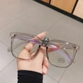 thumbnail image 1 of Montura de gafas de ordenador transparente para hombres y mujeres, gafas redondas Anti luz azul, gafas opacas, lentes ópticas, 1 of 4