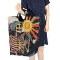thumbnail image 4 of Yayeee Freestanding Laundry Hamper with Handle Collapsible Large Storage Basket for Clothes, Skeleton with Sun, 4 of 7