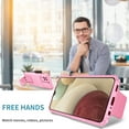 thumbnail image 5 of SaniMore for Samsung Galaxy A12 5G Case 2020 with Slide Camera Cover Built-in Kickstand Dual Layer Hybrid Shockproof Case for Galaxy A12 5G 6.5", Pink, 5 of 12