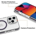thumbnail image 4 of Case Made for iPhone 15 Pro Max 6.7 Inch (Compatible with MagSafe) Anti-Yellow Clear Phone Case Anti-Scratch Shockproof Protective Slim Case for Women Men - Purple, 4 of 12