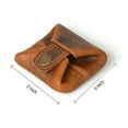 thumbnail image 4 of Leather Coin Pouch Change Holder Mini Pocket Wallet for Men Women (Vintage Brown, Pack of 1) (Cinnamon, Pack of 1), 4 of 4