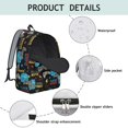thumbnail image 4 of Game Controller Black Pattern Backpack for School, Cute School Bag with Adjustable Shoulder Straps and Padded Back, 15.7"x11.8"x5.5", 4 of 5