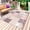 Light Pink, variant on Boho Spring Floral Outdoor Rug 4x6 Ft - Reversible Patio Rug Outdoor Camping Rugs, Retro Flowers Plants Patchwork Grid Green Indoor Outdoor Area Rugs, Non-Slip Outdoor Carpet Runner for Deck/Porch