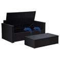 thumbnail image 2 of Kingfisher Lane Ensemble de Canapé de Patio en Osier 2 Pcs, Noir, 2 of 6