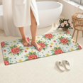 thumbnail image 4 of Pioneer Flower Floral Print Pattern Bathroom Rugs Mat, Non Slip Microfiber Bathroom Rug with Rubber Backing, Soft Mats for Bathroom Floor Tub Shower, 24"x60", 4 of 5
