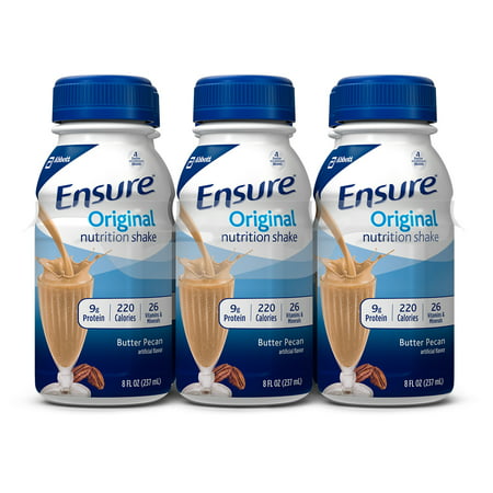Ensure Original Nutrition Shake with 9 grams of protein, Meal Replacement Shakes, Butter Pecan, 8 fl oz, 6