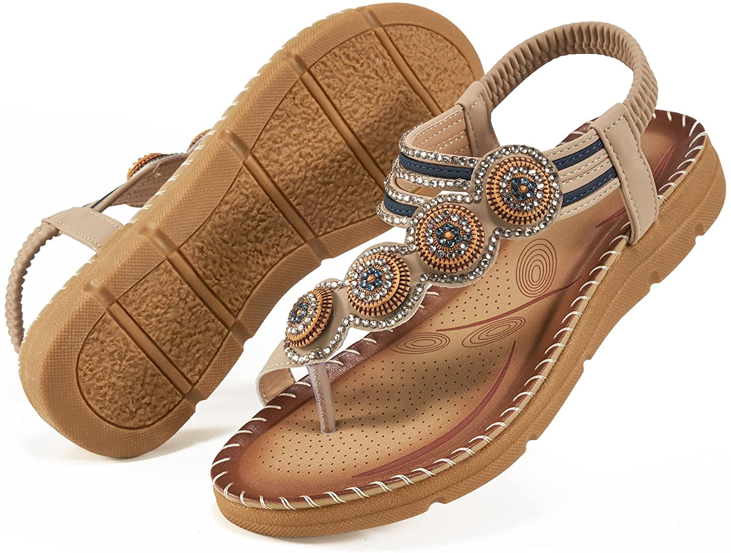 Alicegana Women's Summer Sandals Casual Comfortable Flip Flops Beach ...
