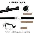 thumbnail image 6 of MaKefeile Classic 48-144 Inch Black Curtain Rods Heavy duty Single Curtain Rod for Windows,1 Inch Diameter, 6 of 8