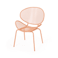 thumbnail image 6 of Tcbosik Outdoor Chairs Set of 2, Metal Armless Chair, Modern Accent Chair for Lawn, Garden, Backyard, Easy Assembly, Orange, 6 of 10